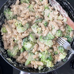 Really tasty. Should have soaked the cashews though because my blender didn’t make it as creamy as I’d like. It was also really easy and fast.