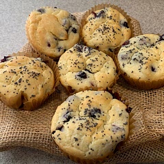 This is probably the best blueberry lemon muffin recipe I’ve ever made. The only thing I do is substitute the glaze with poppy seeds. It reminds me of muffins I had once in an awesome bakery!