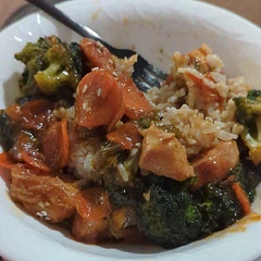 I doubled the recipe to feed a family of 5 & still it wasn't enough.  It was THAT good. I added sesame seed for garnish.