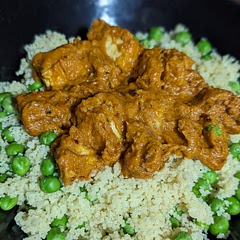 Delicious! Air fried the tofu, then heated sauce - think may have over cooked the sauce slightly but it was really lovely. No pearl/Israeli couscous so used normal and added peas for veg. Very very quick and easy to make. Will have again!