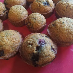 Absolutely.  DELICIOUS!
So moist and pumpkin-ey. The blueberries add a sweet kick and they bake soo easily! I made a batch of full sized and mini muffins. I will make these all fall!!
