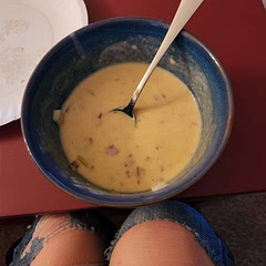 Added diced ham and sharp shredded cheese and some Mexican cheese since I ran out of the sharp cheddar. I added garlic powder to the recipe 
