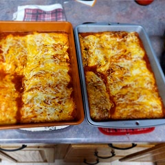I added more enchilada sauce and more cheese. I think next time I will combine some Ortega mild sauce in with the enchilada and use some spicy Danos on the chicken as it cooks. Very good taste for a quick recipe. First time making enchiladas!