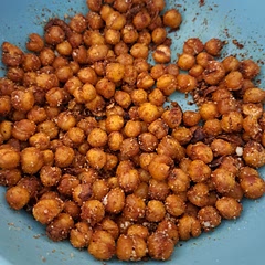 Not crunchy, but tastes good. Filling and healthy snack.