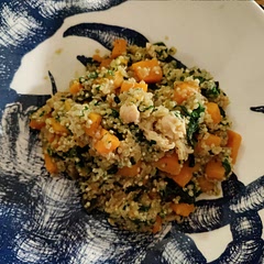 I added chicken and it worked out great. goes well with peanuts and fresh blueberries as toppings