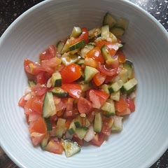 Easy to make & lovely to share with what you want, instead of red onion I've used white onion & it tastes just as good 😀 