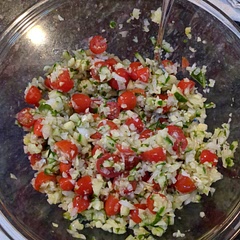 Definitely spicy but I loved it! Didn't have green chilies but I added extra English cucumber.