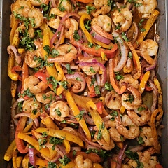 Pulled the tails off before serving and sprinkled some more fajita seasoning on top. Had with low carb tortillas. Yummy! Will definitely make it again. My husband loved it. 