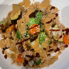 It was great. Served over brown rice with the sauce & sriracha