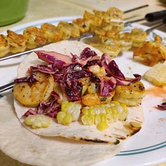 The shrimp flavor was great. The slaw was spicy and I only put half the Sriracha. I think next time I'll omit the Sriracha and have it as a topping for the taco. My husband had the shrimp and slaw with lettuce instead of tortilla and it was good. 