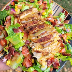 This is a family favorite! I swapped the plain mustard for honey mustard, used the entire dressing/marinade mixture for purely dressing, and withheld the avocado. My 2.5yo, 4.5yo, husband, and I all ate it up!