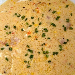 Great easy soup, the more bacon the better!