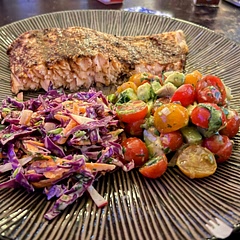 Great combination of flavors and very easy to throw together! We served with a side of homemade coleslaw and baked the fish instead of grilling it.