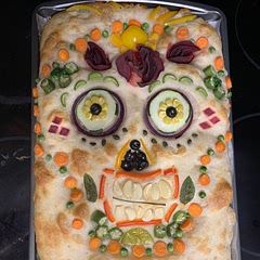 I couldn’t help myself… I had to get creative! 💀🌹🌼🍞🥕🌽🥒🥦🫑🫛🫒🧅🧄🌽

Followed the instructions mostly to a T (except the toppings took a little longer 😅) and it turned out gorgeous!!!!!! I love it 😍

I had the dough in the back of my fridge for about 40 hours, and it still ended up gorgeous!! 💜💚💛🧡🖤🤍