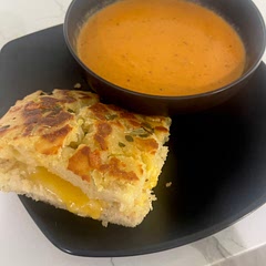 This is my first time ever making bread and this recipe was SO easy to follow. The bread came out delicious. I used it for grilled cheese and made home made tomato soup. It was a huge hit for the boys on Sunday football