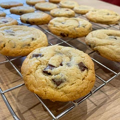 These were so simple and fun to make. I took them to work and my colleagues enjoyed them. I would recommend this recipe- a simple chocolate chip cookie that won’t go wrong.