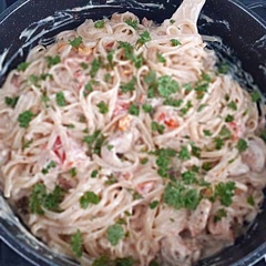 I added some chillies and za'atar and it tasted great. Really simple and quick