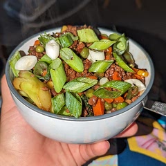 Bulked out with mixed veg and broccoli. Added some cornflour at the end.
Loved it