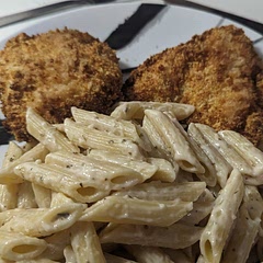 Pretty yummy! There's a nice crunch to it while the chicken is still juicy. My air fryer is only so big though so I made a side of pasta with it.
