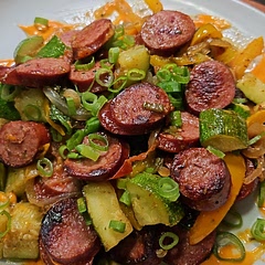 This sausage and zuccini was delicious