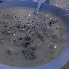 Beautiful, thick and filling soup. I added a pinch of mustard to the cheese sauce to bring it out a little, but don't think it was needed. A delightful dinner.