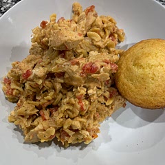 Used chickpea pasta and paired with cornbread. Turned out good!