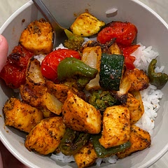 it was definitely lacking a sauce; i drizzled some barbecue sauce on top, which was okay. i changed the measurements to teaspoons instead of tablespoons per the comments, which was a good call. it was okay, overall. 6/10