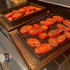I used fresh rosemary, dried basil, oregano, thyme, arribatta, doubled the batch. There was a lot of oil. Could reduce the recommended qty by 1/3 to 1/2