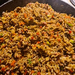 Simple and tasty. Mine was a little too salty but think it was because I naturally Salt meat before cooking🙈 This recipe makes so much we have plenty of leftovers for lunch. Love that it's packed with veg.