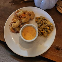 This was So Good! I never have to go to a restaurant for coconut shrimp ever again! Served it with cilantro rice. 