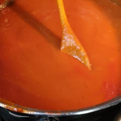 A bushell weighs 53 lbs. Skimmed oil off vegetables and returned broth to before adding to tomatoes. Might reduce salt a little.