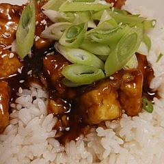 Delicious. I used paper towel to dry the tofu instead of pressing.