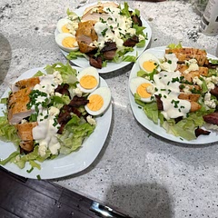 Hearty and meaty salad, and really great to make ahead. Would be even better with grilled chicken! Great for summer and hot fall weather.