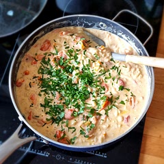 This was nice enough, but I didn't really like the yoghurt in it. If I make it again I will try something like cream cheese. It was a good way to use up a glut of cherry tomatoes, but on the whole nothing special.