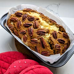Yay! Put everything into a single pan for one extra thick loaf. Added 8 mins to the original 45 min bake time. Next time, I would consider scaling up the batter portion in order to make full use of 1 can of pumpkin puree (used up ~2/3 can).