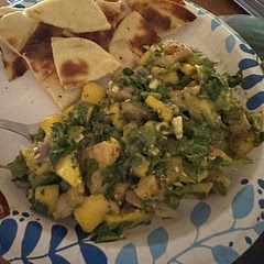 Added fresh cilantro, a habanero
and a little feta. Served with toasted naan. Fantastic!