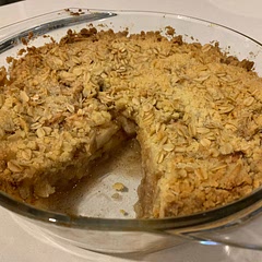 So yum and tasty! Definitely making this again! Love the buttery crumble throughout. I also added cinnamon.