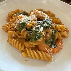 Added mushroom, spinach and shrimp. It was really good, Asian mom approves. Had to add more gochujang, and a full teaspoon of honey. Also used red miso instead of awase miso