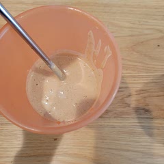 I had some dental work done and needed a breakfast smoothie. This was delicious! My banana wasn't frozen, but still good!