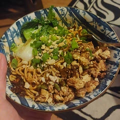 substituted mushrooms for tofu n used lao gan ma - goes hard !