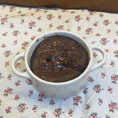 Love it! I added one small piece of chocolate just for the frost.  The recipe gave 2 more small ramequins.