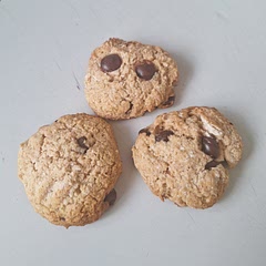 So delicious!! But I found that the dough was quite crumbly so I added a tbsp of milk. The cookie was quite cake-like though... very soft. I also added cinnamon which gives it an apple pie-like flavour. 
