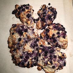 I don’t think Starbucks will be contacting me for baking tips anytime soon lol.  Looks like a mess but was quite delicious.  First attempt at making scones so I’ll take it.  I did use frozen blueberries which she did not recommend but it’s what I had on hand.