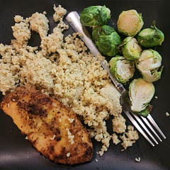 So I grabbed some Brussels sprouts and made some Couscous 