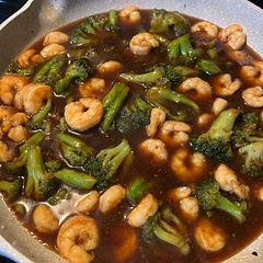 I would “kind of” make again but I would never use 1/2 cup of honey again. It was way too sweet. I did not marinate my shrimp, it’s not necessary. I added broth to make a cup of sauce and a good Tbls of cornstarch. Sweet sauce took over too much for my taste.