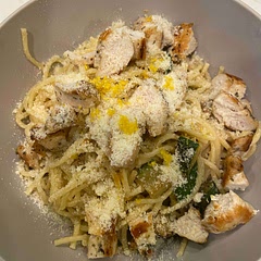 Personally, I think I would double the sauce next time and double the zucchini.