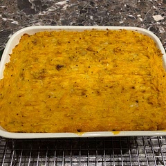 This was really easy and good! I cut the recipe in half and used ground turkey. I used a mix of butternut squash and a russet potato for the topping. Would make again!
