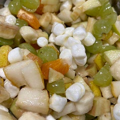 The oranges make it tangy and balances out the marshmallows.