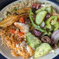 Had to marinate the fish overnight due to time constraints. Tasted great, with lemon rice and salad as suggested in the recipe. Plenty of leftovers for the week.