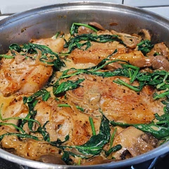 Absolutely delicious! I added some mustard seeds and cumin seeds and fried them in the pan after removing the pork chops. 